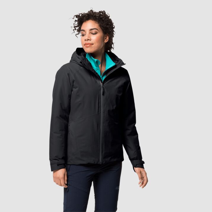 Chamarra Invierno Jack Wolfskin Argon Storm Mujer Negros Mexico-9143752